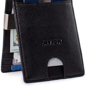 Black Leather Slim Wallet